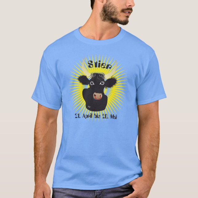 Stier 21. April bis 20. Mai Tee Shirt (Framsida)
