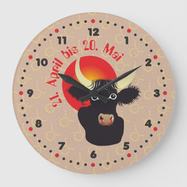 Stier 21. April bis 20. Mai Uhr Stor Klocka (Framsida)