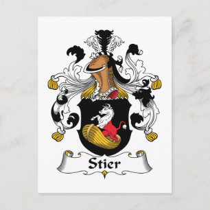 Stier Family Crest Vykort