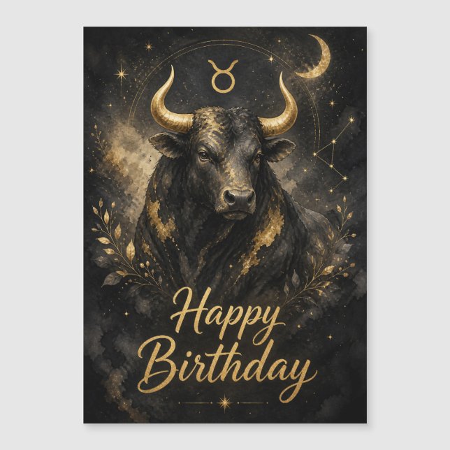Stier Happy Birthday Sternzeichen Design (Framsida)