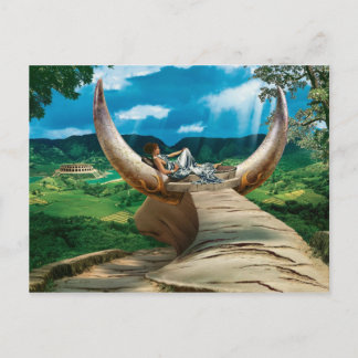 Stier - Postkarte Vykort