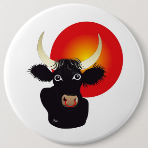 Stier Tierkreiszeichen Buttons Knapp