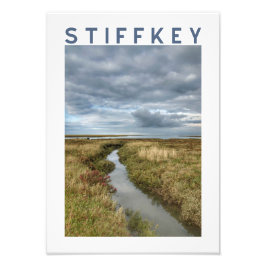 Stiffkey Coastal Marsh Landskapsaffisch Fototryck