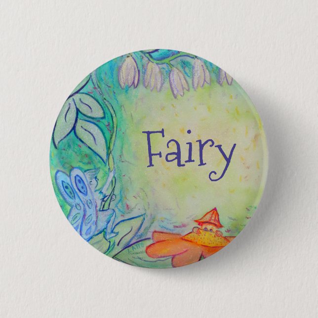 Stift av Anpassningsbarna Fairy Blomsterträdgård A Knapp (Framsida)