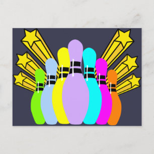 Stift Colorful Bowling Vykort