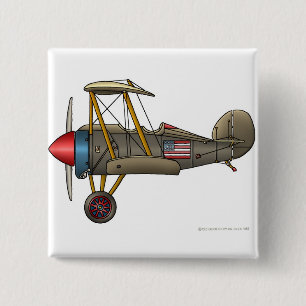 Stift för flygplanvintageBiplane Knapp