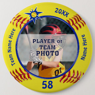Stift för fotopersonligsoftball, softballfavörer knapp