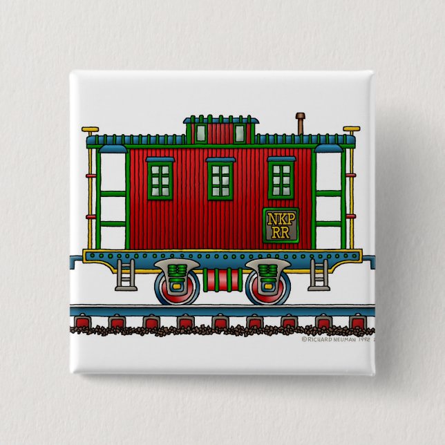 Stift för järnväg för tågCaboosebil Knapp (Framsida)