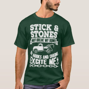 Stift och stenar kan bryta benen men krok och t shirt