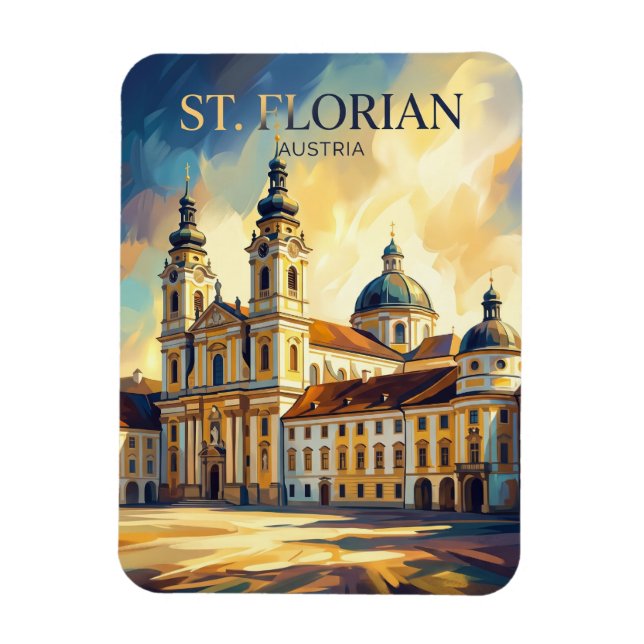 Stift St. Florian Österrike Magnet (Vertikal)