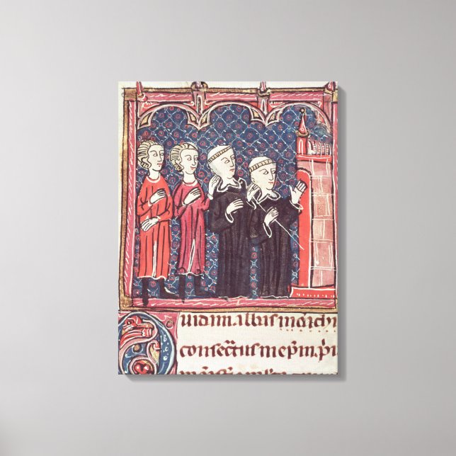 Stiftelsen för ett kloster canvastryck (Framsida)