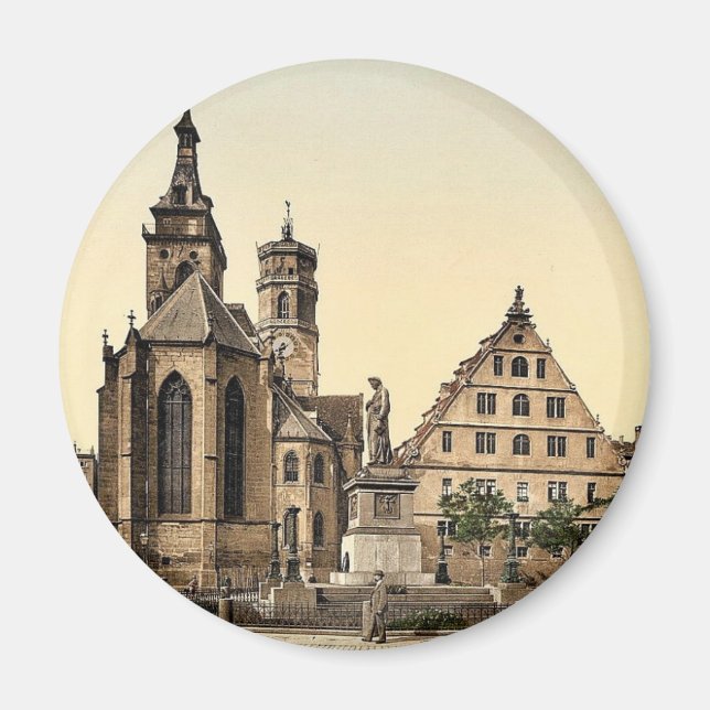 Stiftkirche, Stuttgart, Wurtemburg, Tysklant sälls Magnet (Framsidan)