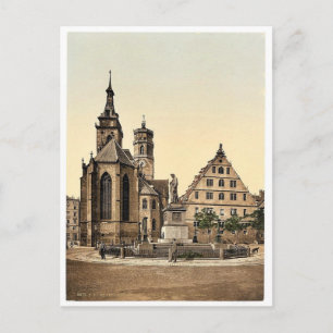 Stiftkirche, Stuttgart, Wurtemburg, Tysklant sälls Vykort