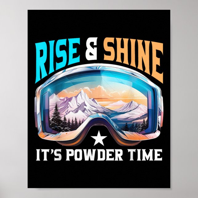 Stig &amp; Lys Det Är Pulvertid Solglasögon Skidåk Poster (Framsidan)