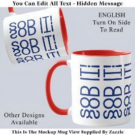 Stig det! Engelska England Gömt Message 150B Quote Mugg