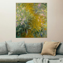 Stig genom irisar, Monet Poster