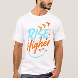 Stig Högre – Motiverande Borsttypografi T Shirt