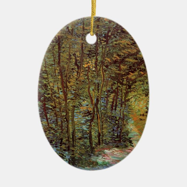 Stig i skogen av Vincent van Gogh Julgransprydnad Keramik (Framsidan)
