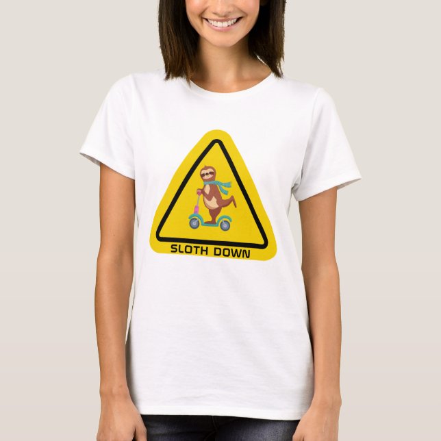 Stig ned | Mall för Långsamt fotsteg T Shirt (Framsida)