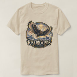 Stig på Örnens Vingar Jesaja 40:31 T Shirt