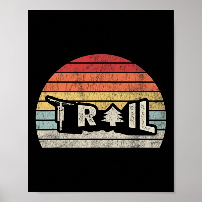 Stig Retro Vintage Solnedgångsstil  Poster (Framsidan)