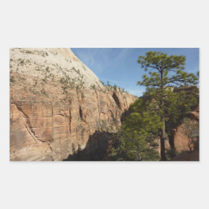 Stig till Angels Landing i Zion National Park Rektangulärt Klistermärke