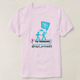 STIG TILL FAMET INFLUENCER MEDIA BLEKROSA BLÅ KÖNS T SHIRT