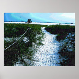 Stig till fantastiska Siesta Keys strand Poster