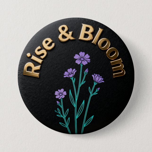 Stig Upp & Blomstra – Inspirerande Blommig Knappsp Knapp (Framsida)