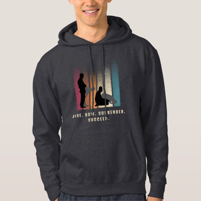 Stig upp. Buga. Överge. Succeed. – Islamiskt böneo Hoodie (Framsida)