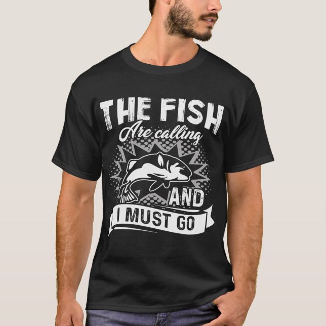 Stig Upp, Det Är Fisketid! T Shirt (Framsida)