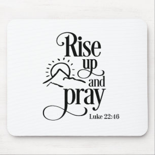 Stig Upp och Be Luke 22:46 Kristna Bibel Vit Musmatta