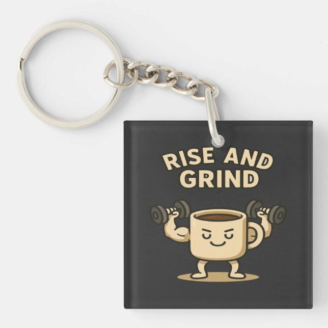 Stig Upp Och Klara Kaffe Mugg - Rolig Gym Motivati (Framsidan)