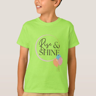 Stig Upp och Lys Söt Skrift med Solsken T Shirt
