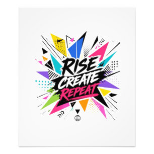 Stig Upp Skapa Upprepa Inspirerande Motiverande Ci Fototryck