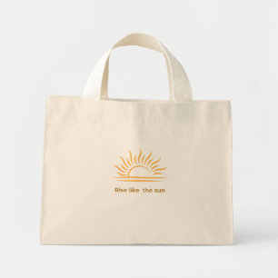 Stig Upp Som Solen Inspirerande Minimalistisk Hand Mini Tygkasse