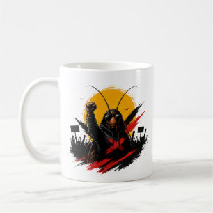 Stig upp. Stå emot. Härska. Rebellisk Kackerlacka- Kaffemugg