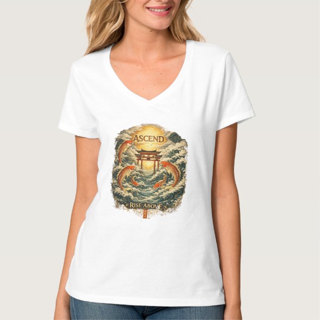 Stig upp stig över t shirt (Framsida)