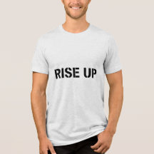 STIG UPP – T-Shirt med motiverande slogan i stenci