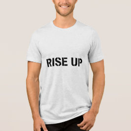 STIG UPP – T-Shirt med motiverande slogan i stenci