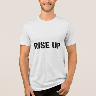 STIG UPP – T-Shirt med motiverande slogan i stenci