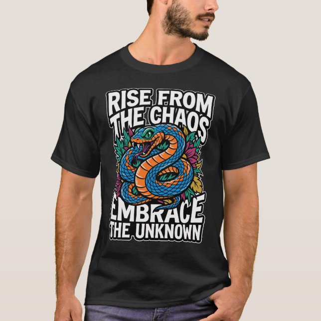 Stig Ur Kaos Orm T-Shirt – Orm av Tillväxt  (Framsida)