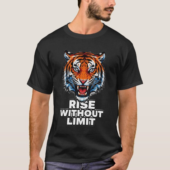 Stig Utan Gräns Vild Tiger T Shirt (Framsida)