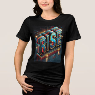 Stiga upp 3D-typografi design Tri-Blend-skift T Shirt