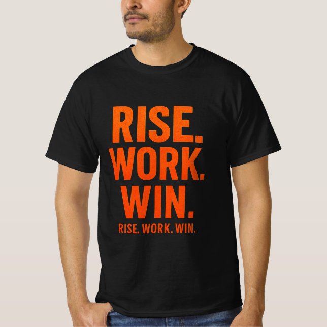 STIGA UPP. ARBETA. VIN. - Idénationell motivation T Shirt (Framsida)