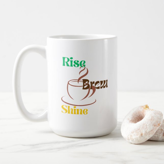 Stiga upp brygga 15 oz Classic Kaffemugg (Med munk)