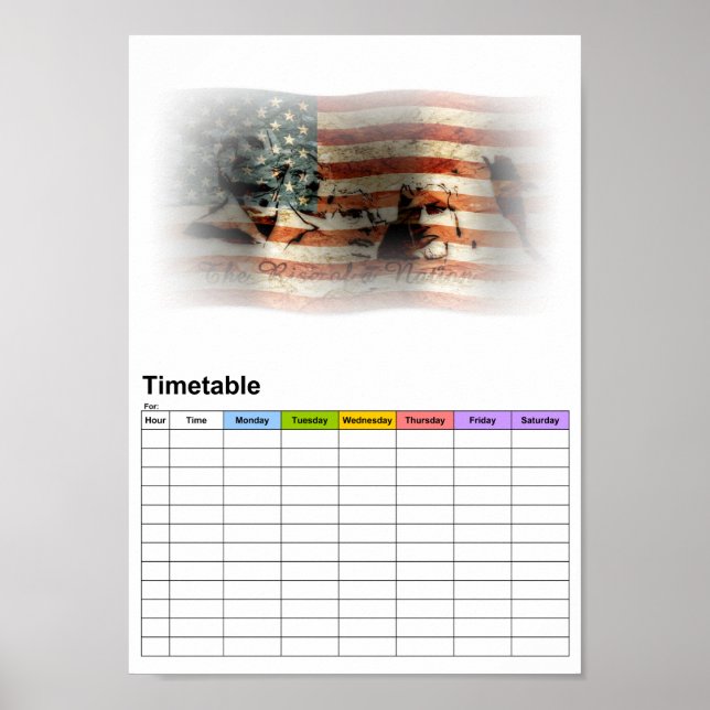 Stiga upp för en nation/tidtabell poster (Framsidan)