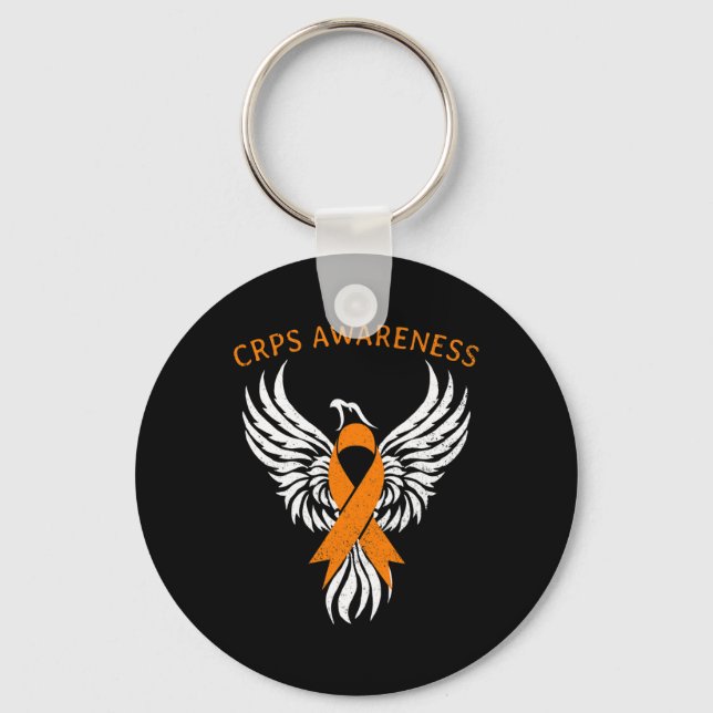 Stiga upp för Phoenix RSD Crps Awareness Month Ora Nyckelring (Framsida)