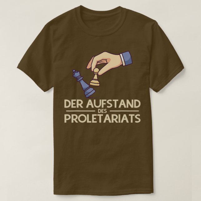 Stiga upp för proletariat Funny chess-spelarschack T Shirt (Design framsida)