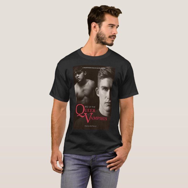 "Stiga upp för Queer Vampires" Officiell T-Shirt (Hel framsida)